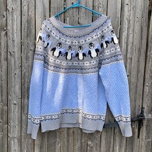 Holiday Time Penguin sweater.